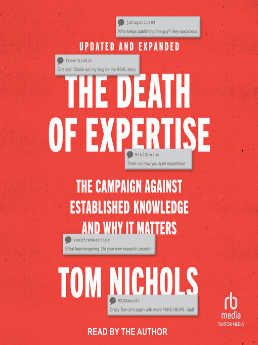 Title details for The Death of Expertise by Tom Nichols - Available